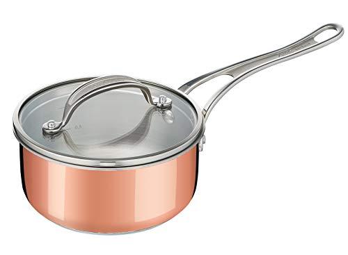 TefalbyJamieOliverPremiumTriplyKupferStielkasserolleEcmDreilagigeKonstruktionEdelstahlAluminiumKupferGenieteterGriffGlasdeckelInduktionsgeeignet | Kupfertopf Profinbsp Kupfertöpfe und Kupferpfannen