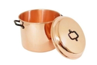 CopperGarden® Kupfertopf glatt (8 Liter – 24 cm) mit Deckel